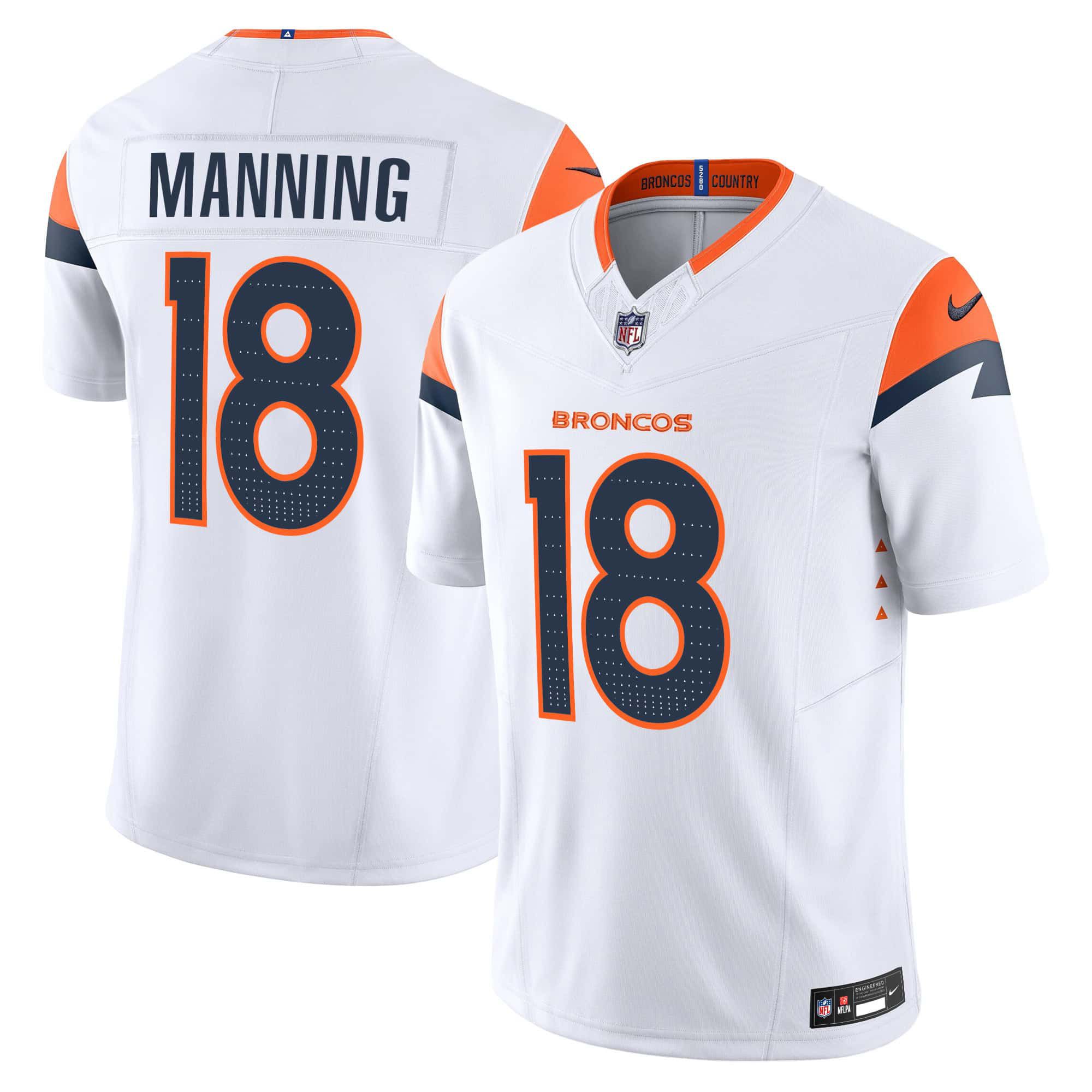 Men Denver Broncos #18 Manning White 2024 Nike Vapor Limited NFL Jersey->indianapolis colts->NFL Jersey